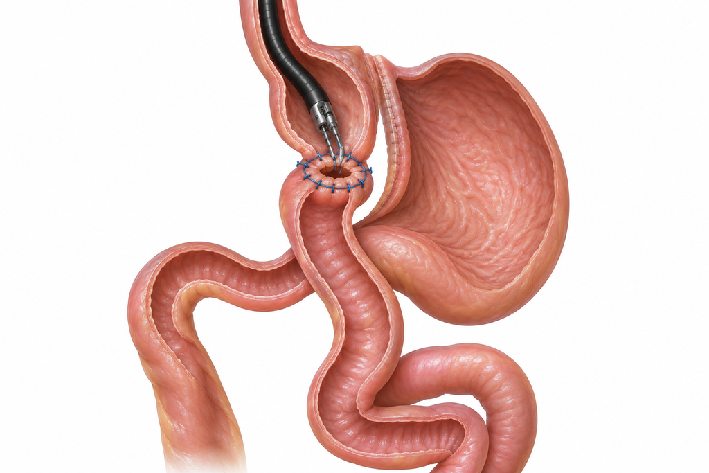 TORe para reducir una anastomosis dilatada después de bypass gástrico.