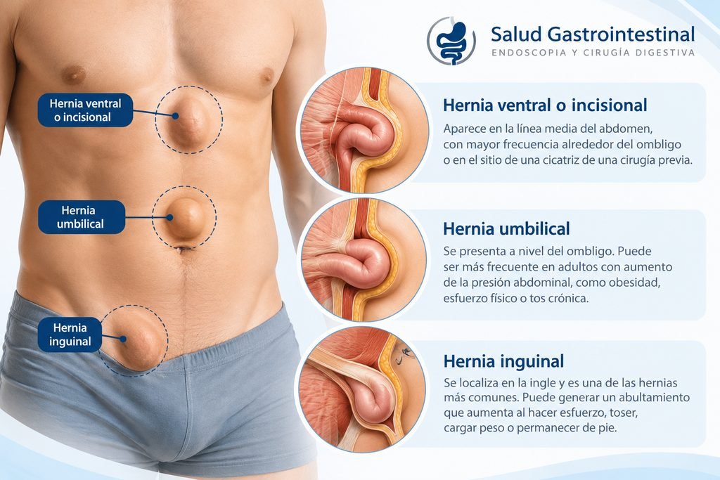 Cirugía de hernias en Monterrey: hernia inguinal, umbilical y ventral
